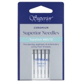Chrome Plated Sewing Machine Needle Size 80/12 Topstitch Pack of 5