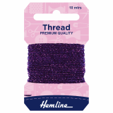 Hemline Glitter Thread 10m - Purple