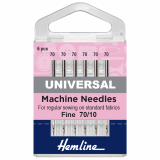 Hemline Universal Sewing Machine Needles - Size 70/10