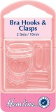 Bra Hooks & Clasps: Clear: 18mm