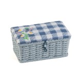 HobbyGift Sewing Box Small Embroidered Lid: Wild Floral Plaid