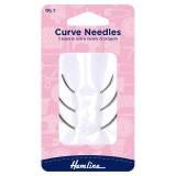 Hemline Hand Sewing Needles Curved Set 3 Pieces