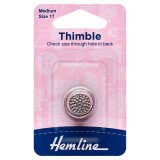 Hemline Thimble Metal Size 16, Small