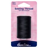 Hemline Sewing Thread 1000m Black
