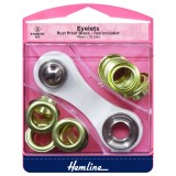 Hemline Eyelets Starter Kit Gold - 14mm (G)