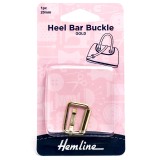 Hemline Heel Bar Buckle 20mm Gold