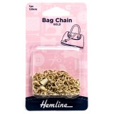 Hemline Bag Chain 120cm Gold