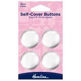 Hemline Self Cover Buttons Metal Top - 29mm