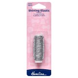 Hemline Shirring Elastic 20m x 0.75mm Silver