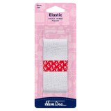 Hemline General Purpose Knitted Elastic White - 1m x 40mm