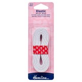 Hemline Woven Non-Roll Elastic White - 2m x 12mm