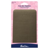 Hemline Cotton Twill Patches Khaki - 10 x 15cm