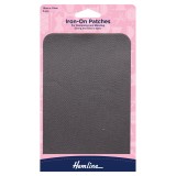 Hemline Cotton Twill Patches Light Grey - 10 x 15cm