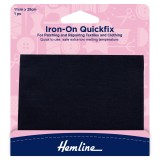 Hemline Quickfix Iron-On Cotton Patches Navy - 11 x 25cm