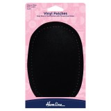 Hemline Sew-in Vinyl Patches Black - 10 x 15cm