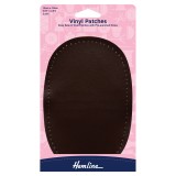 Hemline Sew-in Vinyl Patches Brown - 10 x 15cm