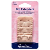 Hemline Bra Back Extenders Nude - 38mm