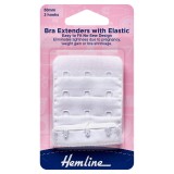 Hemline Bra Back Extender 50mm White