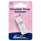 Hemline Shoulder Strap Retainer White - 15mm