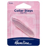 Hemline Collar Stay Clear 12 Pieces