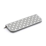 Knitting Pin Case Grey Linen Polka Dot