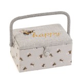 HobbyGift Sewing Box Medium Bee Happy