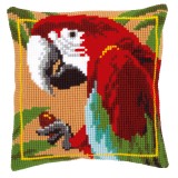 Vervaco Cross Stitch Cushion Kit - Red Macaw