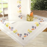 Vervaco Embroidery Kit Tablecloth - Colourful Leaves