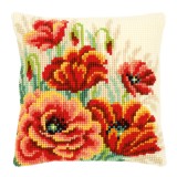 Vervaco Cross Stitch Cushion Kit - Poppies II