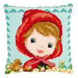 Vervaco Cross Stitch Cushion Kit - Red Riding Hood with Bow