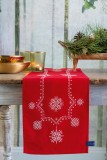 Vervaco Embroidery Kit Table Runner Kit - White Christmas Stars