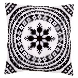 Vervaco Cross Stitch Cushion Kit - Black and White