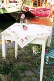 Vervaco Counted Cross Stitch  - Tablecloth - Pink Flowers