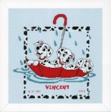 Vervaco Counted Cross Stitch Kit - Birth Record - Disney - Dalmatians
