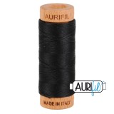 Aurifil 80 2692 Black  274m