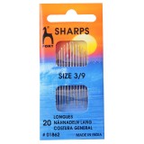 Pony Hand Needles Sharps Gold Eye Size 3/9