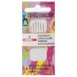 Pony Hand Needles Crewels Colour-Coded Eye Size 12