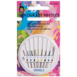 Pony Hand Needles Crewels Coloured-Coded Eye Compact Size 9/12