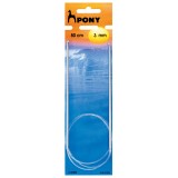 Pony Tunisian Crochet Hook Circular Aluminium 80cm x 3.00mm