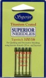 Superior Titanium Needles Size 100/16 -  Pack 5