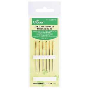 Hand Sewing Needles: Chenille: Gold Eye: No.18 (12)