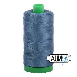 Aurifil 40 1310 Medium Blue Grey Large Spool 1000m