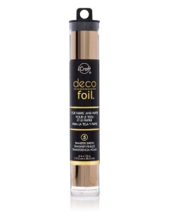 iCraft Deco Foil Pack of 5 Sheets 15 x 30cm - Rose Gold