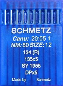 Schmetz Industrial Needles System 134 Sharp Canu 20:05 Pack 10 - Size 80