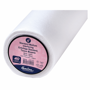 Hemline Standard Medium Interfacing - Iron on (90cmx25m) White