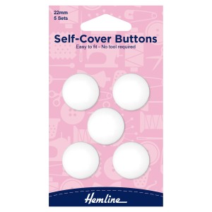 Hemline Self Cover Buttons Nylon - 22mm