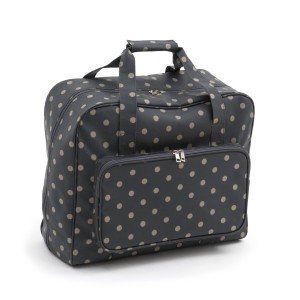 Sewing Machine Bag - Charcoal Polka Dot