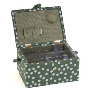 HobbyGift Sewing Box Medium Khaki Spot