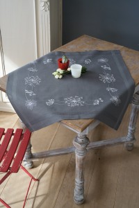 Vervaco Embroidery Kit Tablecloth - White Flowers