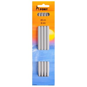 Pony Double Ended Knitting Pins Set of Four 20cm x 8.00mm